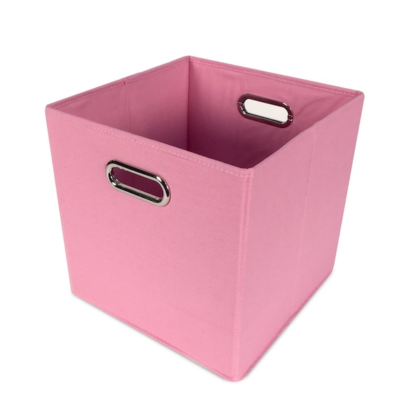 John Louis Home Fabric Bins, Canvas, Pink, 11 in W BIN-C-C08 - main